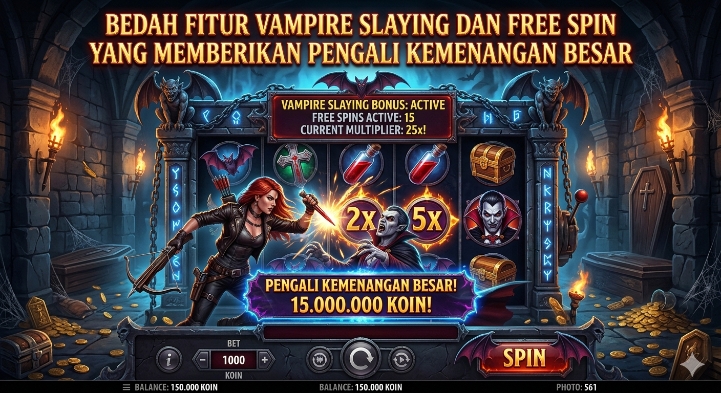 Bedah Fitur Vampire Slaying Dan Free Spin Yang Memberikan Pengali Kemenangan Besar